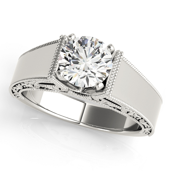 Amazing Wholesale Jewelry - Round Engagement Ring 23977050354-E