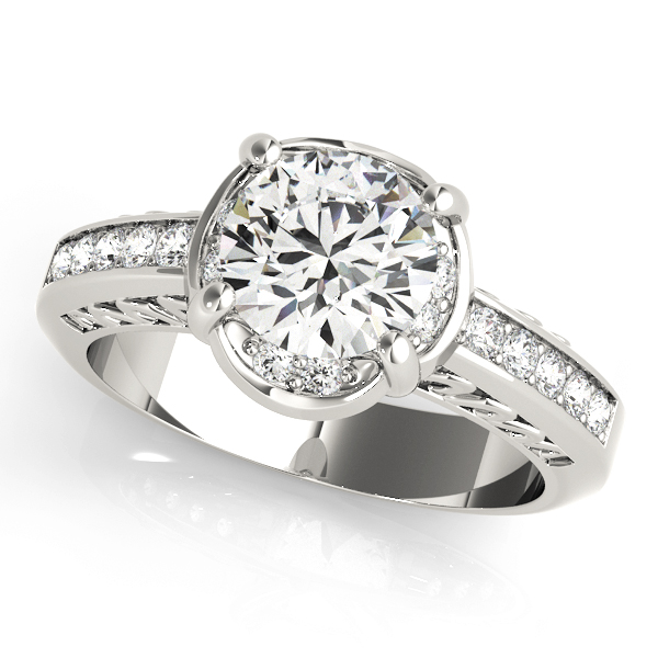 Amazing Wholesale Jewelry - Round Engagement Ring 23977050376-E-1