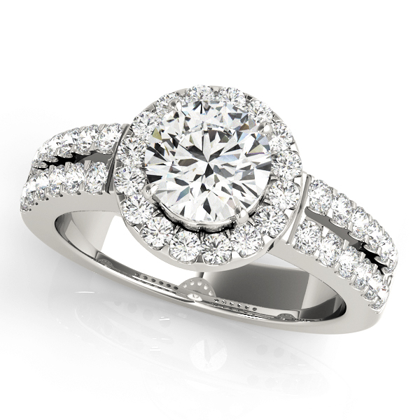 Amazing Wholesale Jewelry - Round Engagement Ring 23977050378-E-1/2