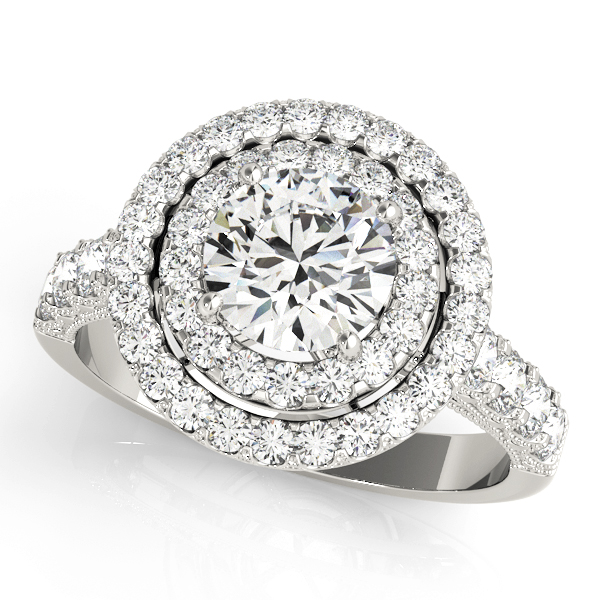 Amazing Wholesale Jewelry - Round Engagement Ring 23977050424-E-1