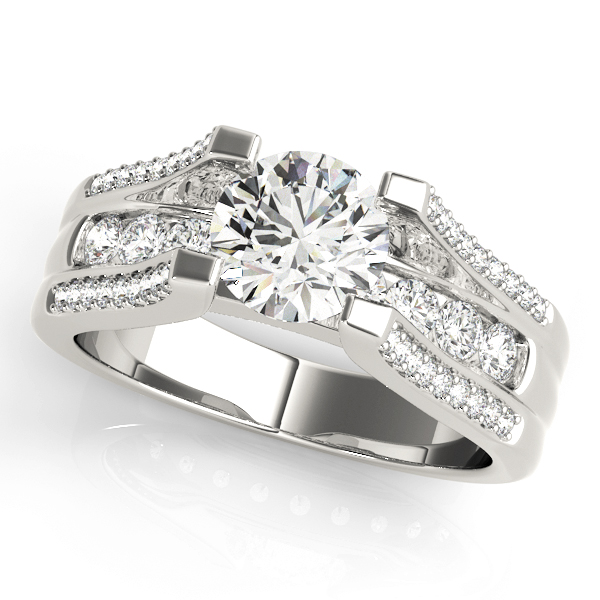 Amazing Wholesale Jewelry - Round Engagement Ring 23977050478-E-1