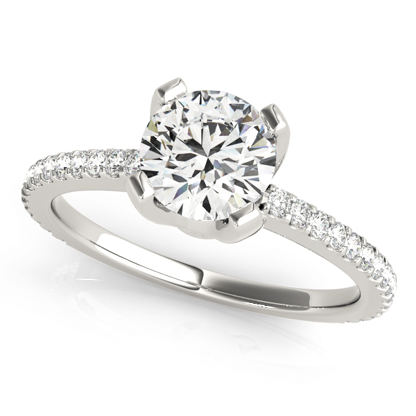 Amazing Wholesale Jewelry - Round Engagement Ring 23977050502-E-1/2