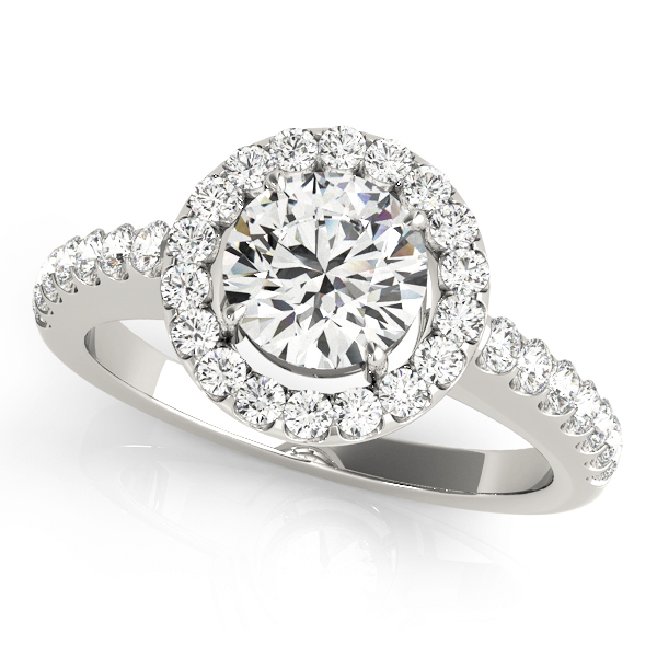 Amazing Wholesale Jewelry - Round Engagement Ring 23977050530-E-D