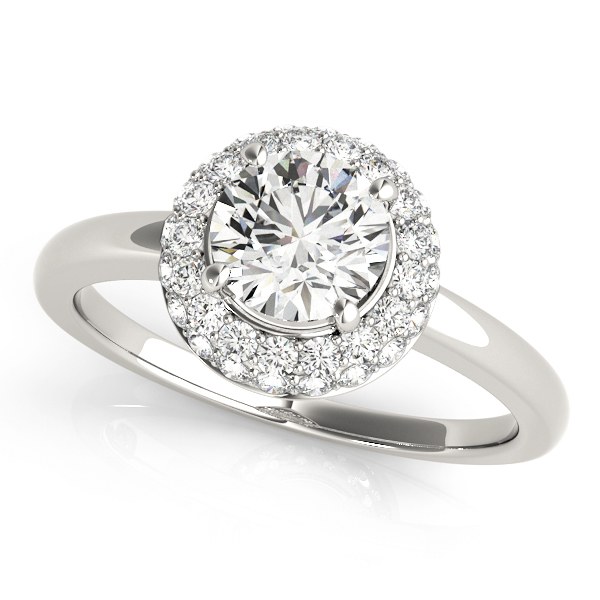 Amazing Wholesale Jewelry - Round Engagement Ring 23977050533-E-3/4