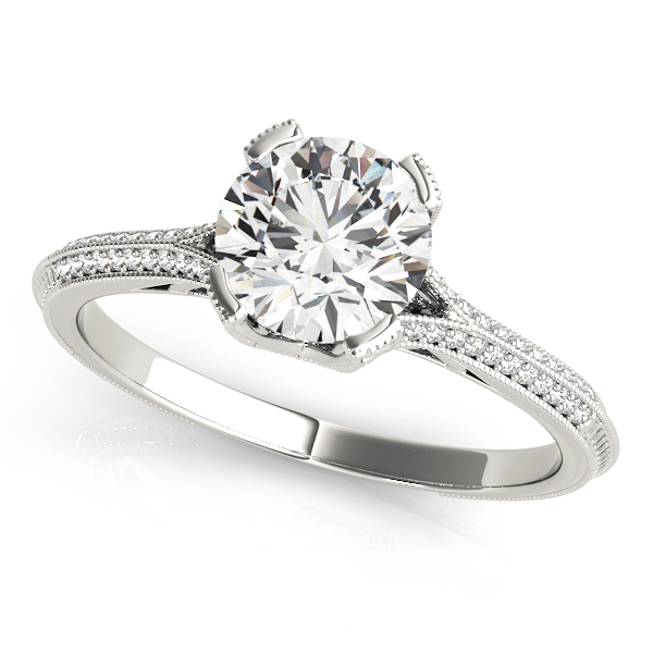 Amazing Wholesale Jewelry - Round Engagement Ring 23977050540-E-1/3