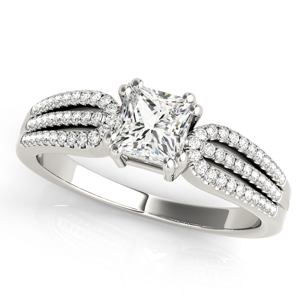 Amazing Wholesale Jewelry - Square Engagement Ring 23977050543-E-1/3