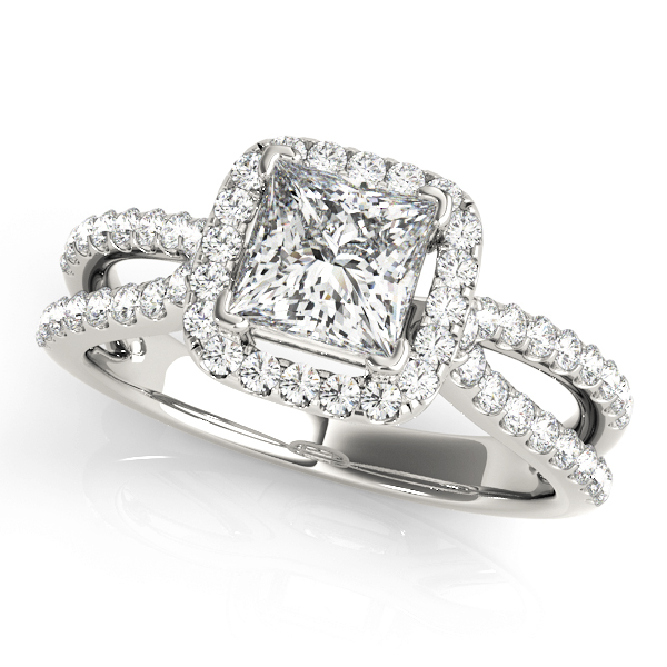 Amazing Wholesale Jewelry - Square Engagement Ring 23977050552-E-1/2