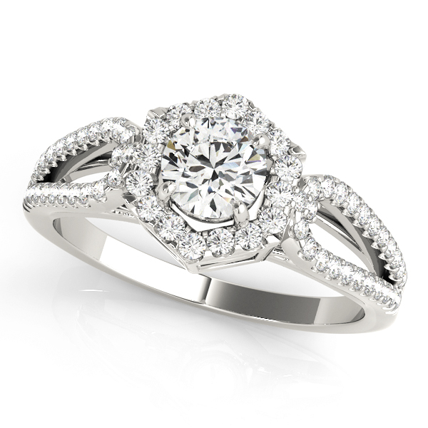 Amazing Wholesale Jewelry - Round Engagement Ring 23977050558-E-1/2