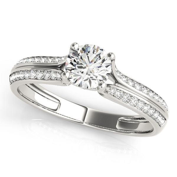 Amazing Wholesale Jewelry - Round Engagement Ring 23977050566-E-1