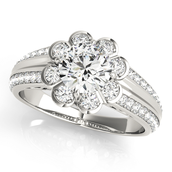 Amazing Wholesale Jewelry - Round Engagement Ring 23977050570-E-11/2