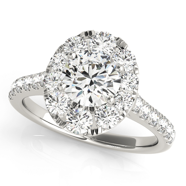 Amazing Wholesale Jewelry - Round Engagement Ring 23977050582-E-3/4
