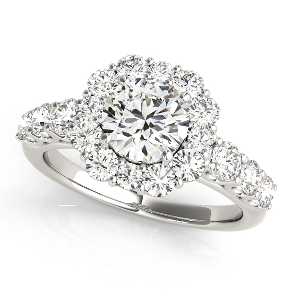 Amazing Wholesale Jewelry - Round Engagement Ring 23977050593-E-11/2 EURO