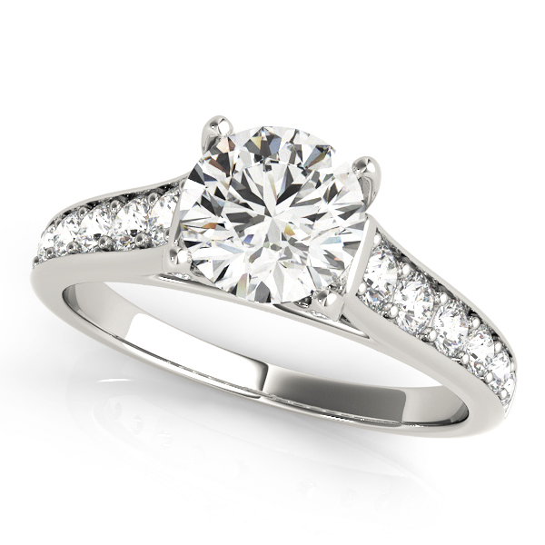 Amazing Wholesale Jewelry - Round Engagement Ring 23977050628-E-1/2