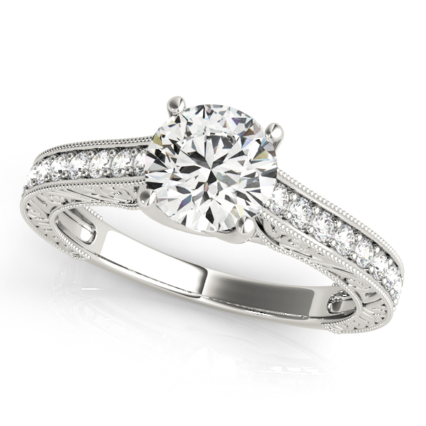 Amazing Wholesale Jewelry - Round Engagement Ring 23977050648-E-1