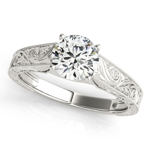 Amazing Wholesale Jewelry - Round Engagement Ring 23977050650-E-3/4