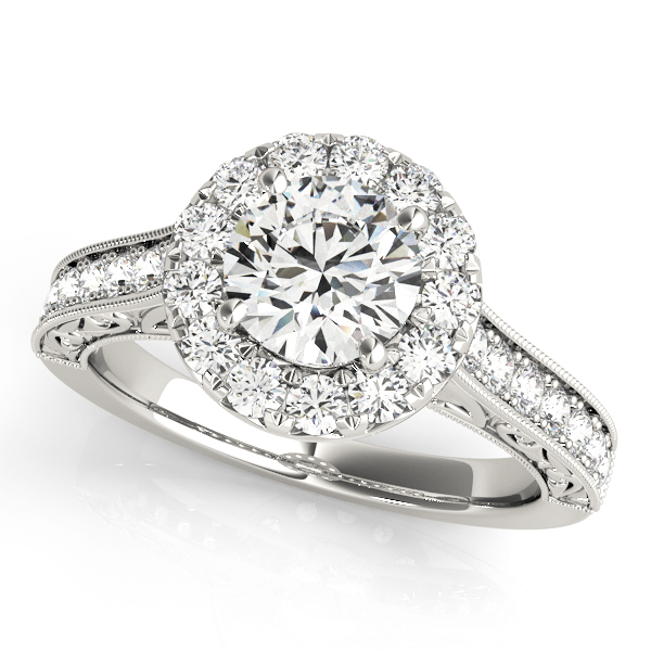 Amazing Wholesale Jewelry - Round Engagement Ring 23977050656-E-3