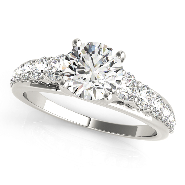 Amazing Wholesale Jewelry - Round Engagement Ring 23977050662-E-3/4