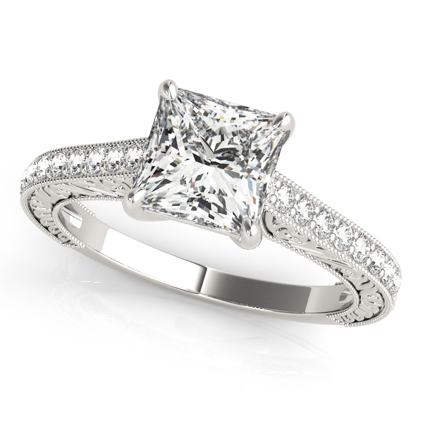 Amazing Wholesale Jewelry - Square Engagement Ring 23977050799-E-3.8