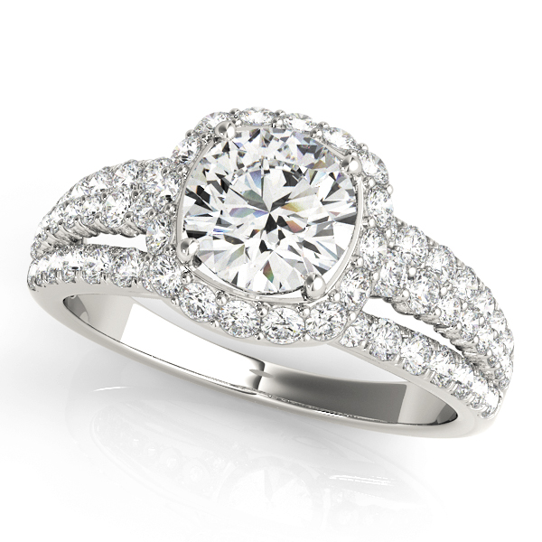 Amazing Wholesale Jewelry - Round Engagement Ring 23977050829-E-3/4