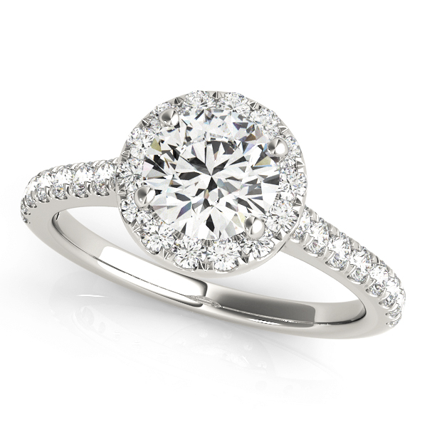 Amazing Wholesale Jewelry - Round Engagement Ring 23977050891-E-1/2