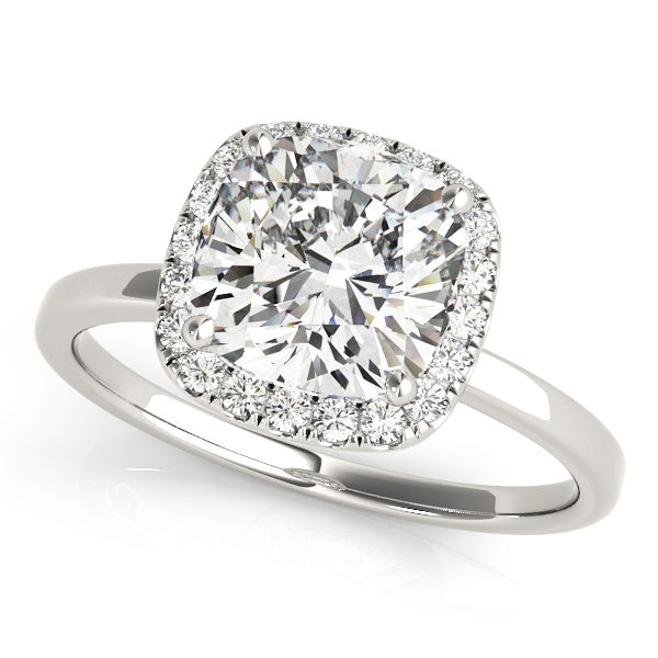Amazing Wholesale Jewelry - Cushion Engagement Ring 23977050907-E-4.5