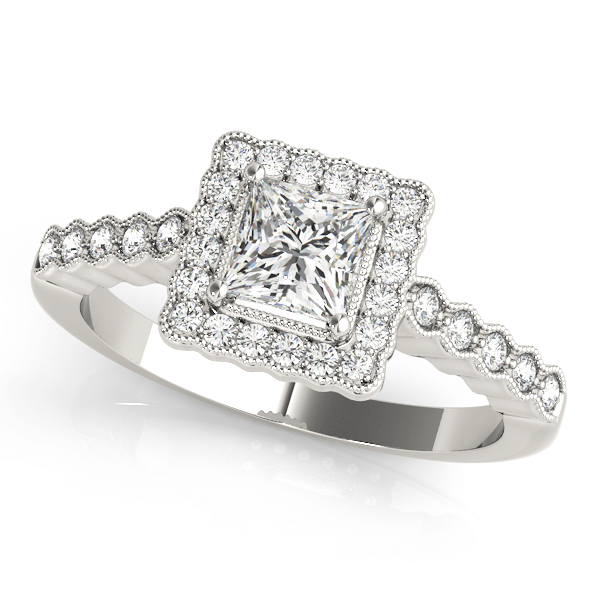 Amazing Wholesale Jewelry - Cushion Engagement Ring 23977051024-E