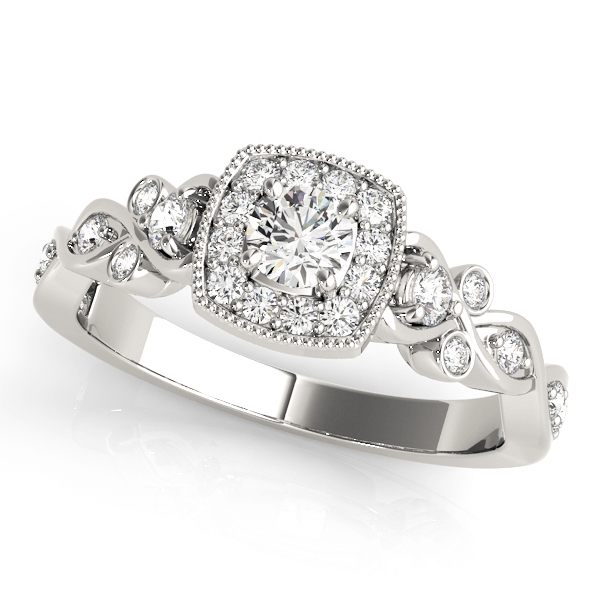 Amazing Wholesale Jewelry - Round Engagement Ring 23977051033-E-1/4