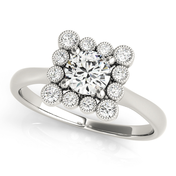 Amazing Wholesale Jewelry - Round Engagement Ring 23977051034-E-1/2