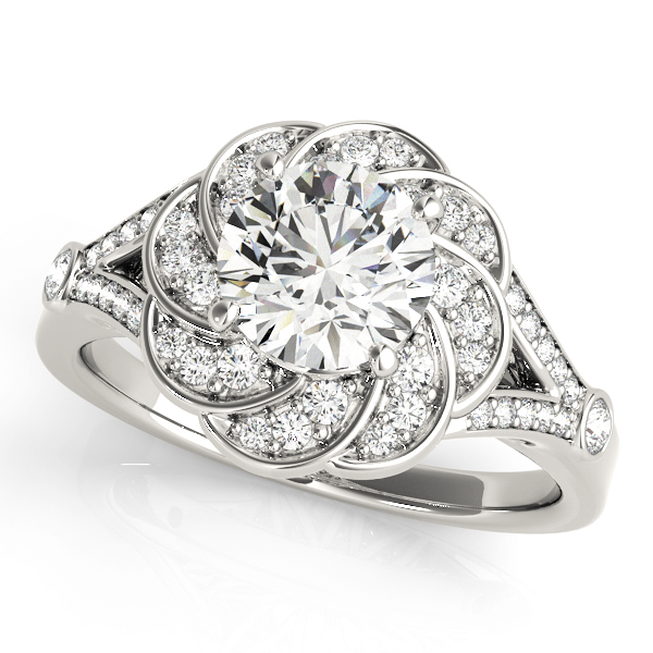 Amazing Wholesale Jewelry - Round Engagement Ring 23977051045-E-6.5