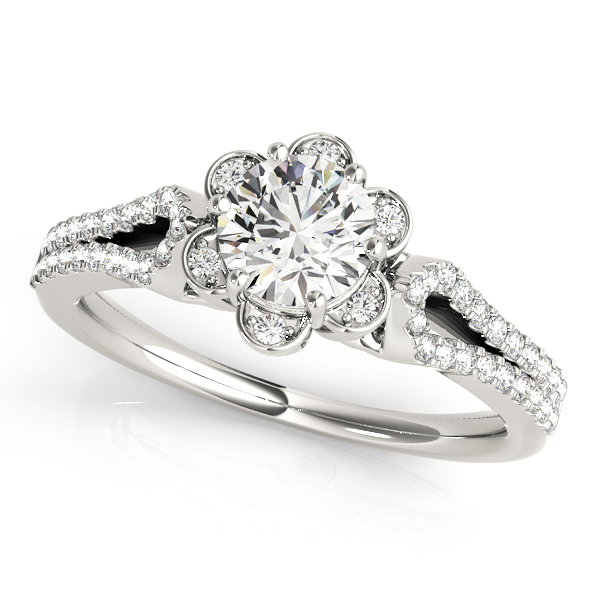 Amazing Wholesale Jewelry - Round Engagement Ring 23977051069-E-1/2