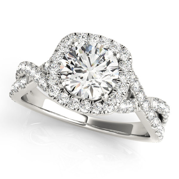 Amazing Wholesale Jewelry - Round Engagement Ring 23977051078-E-3/4