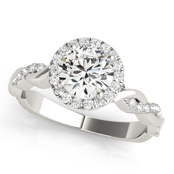 Amazing Wholesale Jewelry - Round Engagement Ring 23977051081-E-1/2