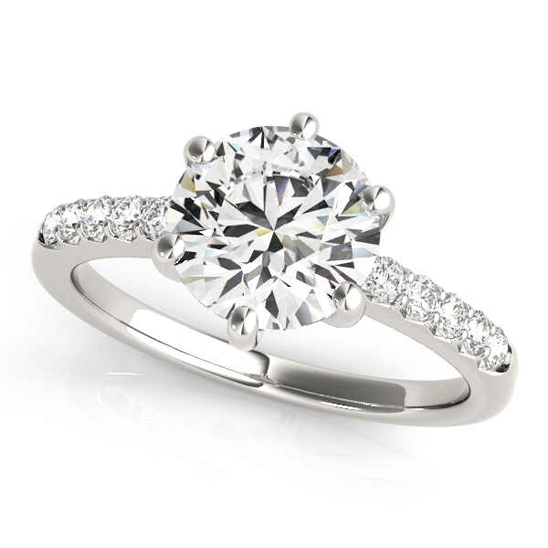 Amazing Wholesale Jewelry - Round Engagement Ring 23977083442-11/2