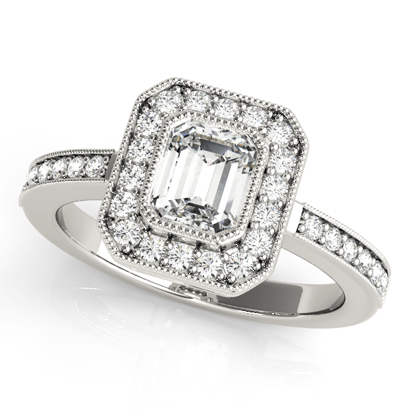 Amazing Wholesale Jewelry - Emerald Cut Engagement Ring 23977083650-B