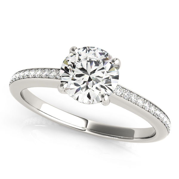 Amazing Wholesale Jewelry - Round Engagement Ring 23977084350-E-1/2